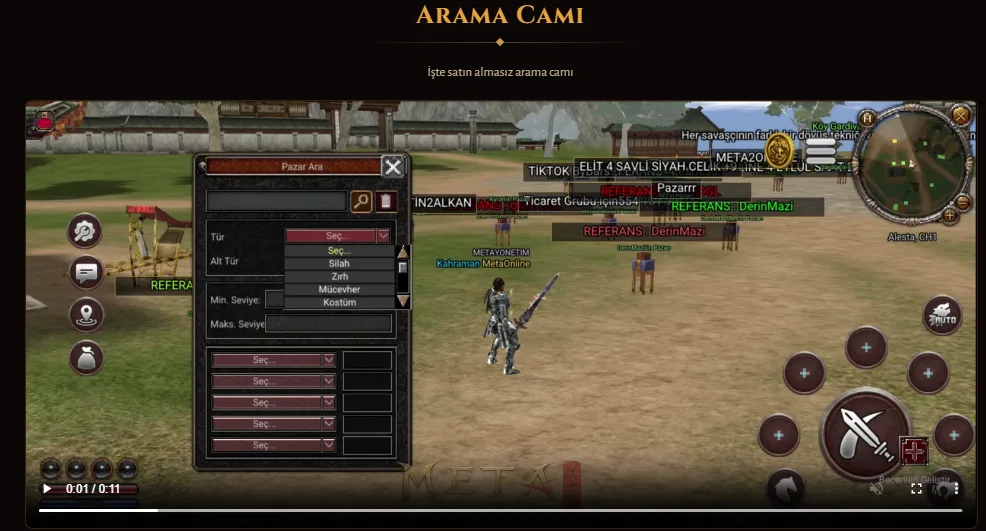 Meta2Online Arama Camı sistemi