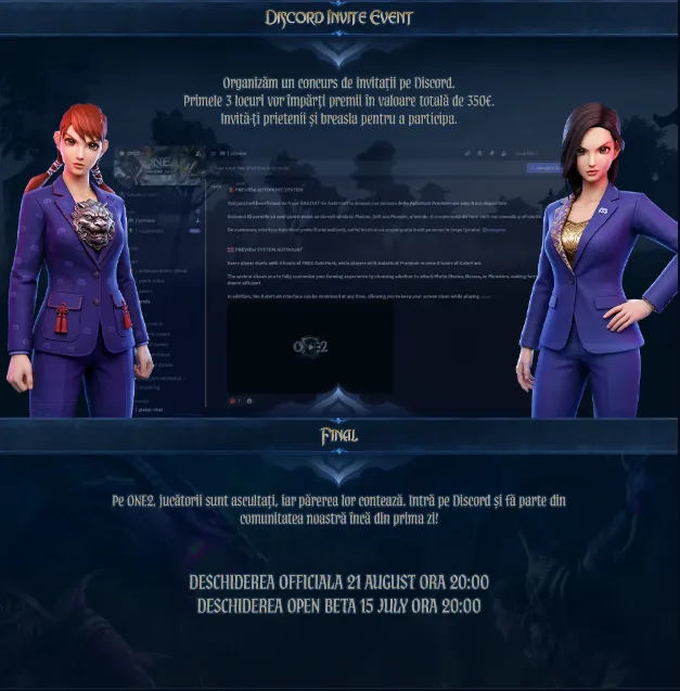 One2 Discord topluluk etkinliği