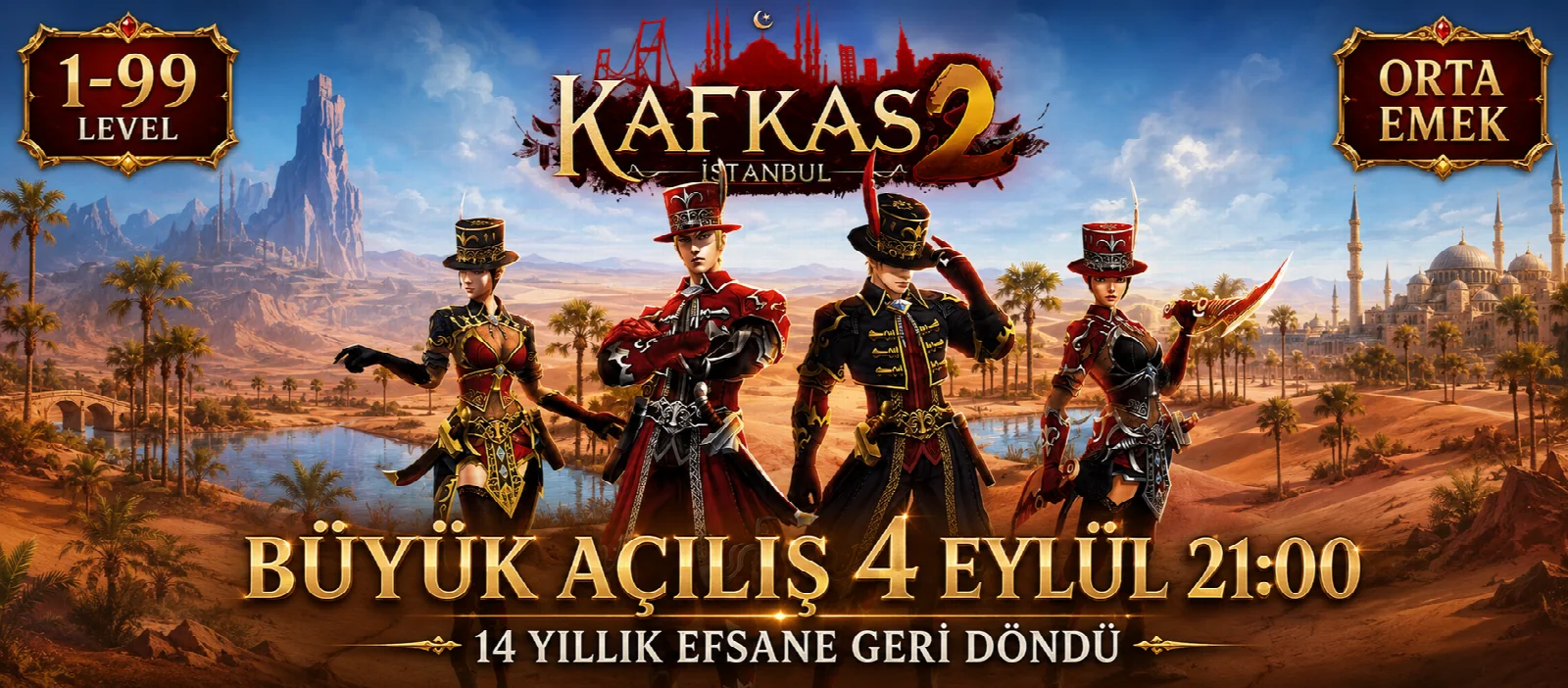 Kafkas2 4 Eylül 2026 1–99 Oldschool Orta Emek sezon kapağı