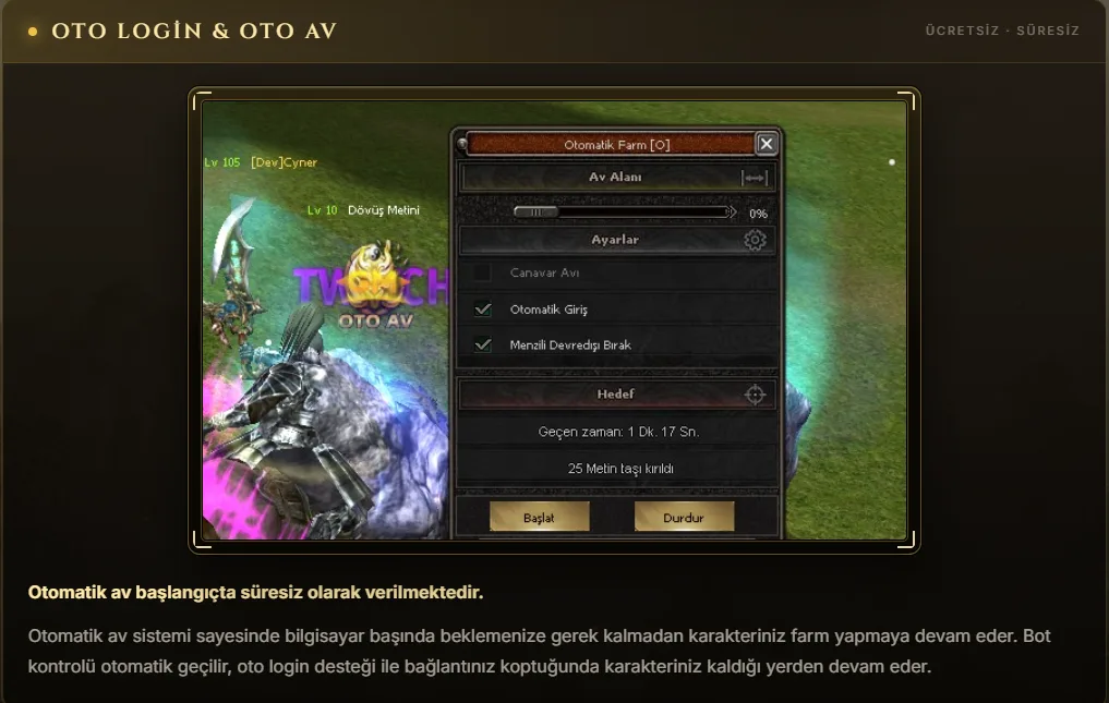 Lorgan2 otomatik giriş ve otomatik av sistemleri