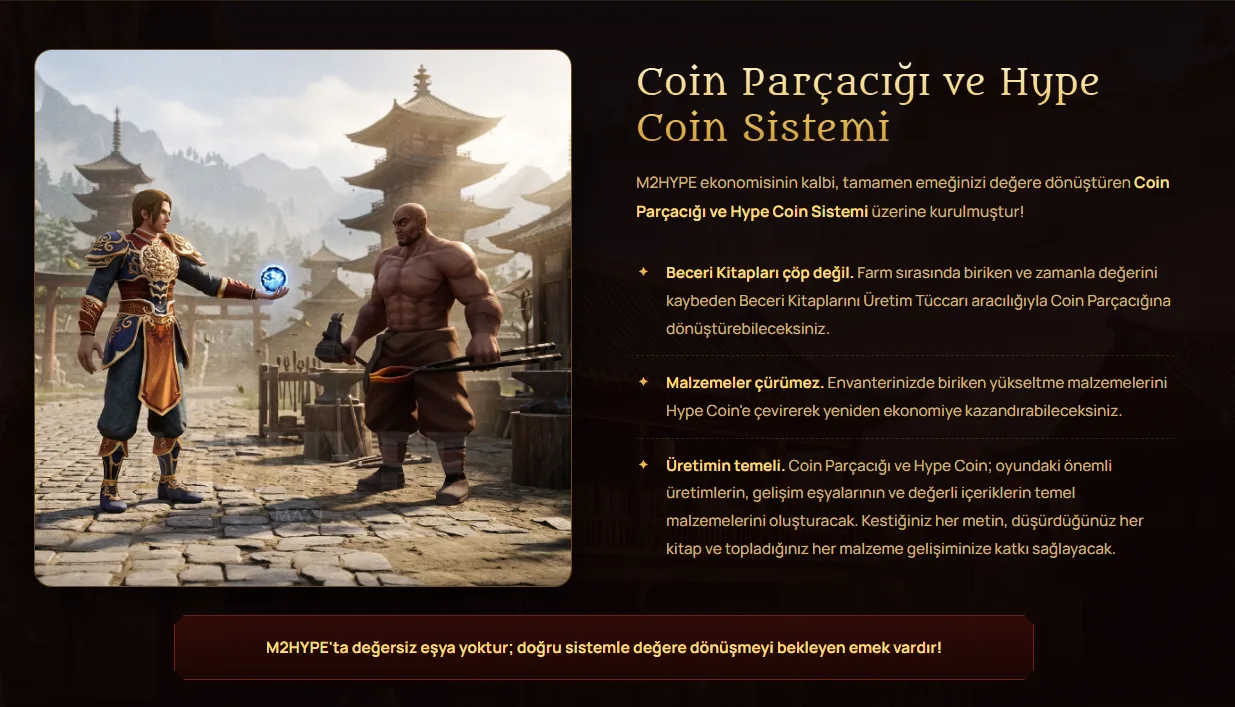 M2Hype Coin Parçacığı ve Hype Coin sistemi