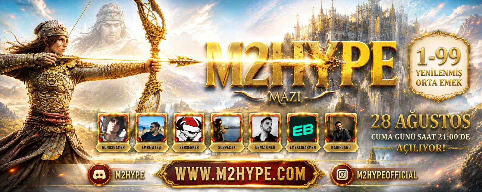 M2Hype 28 Ağustos 2026 1–99 Yenilenmiş Orta Emek sezon kapağı