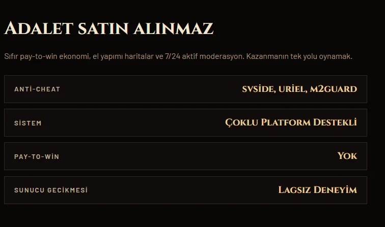 Metin2 Remastered adil oyun ve güvenlik beyanları
