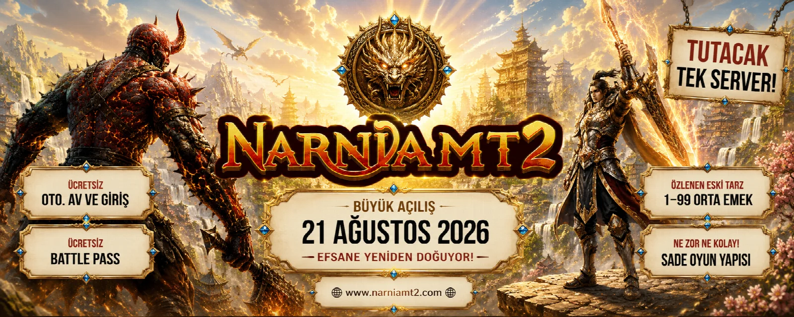 NarniaMT2 21 Ağustos 2026 sezon kapağı