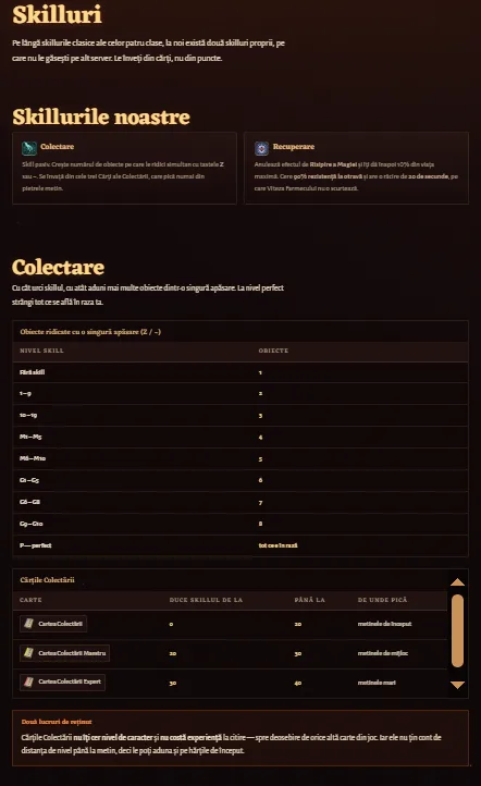 Regalis2 beceri kitapları ve toplama sistemi