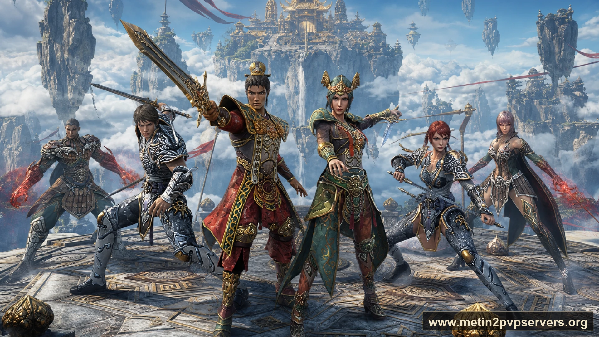 Göksel adada yakut tonlu zırhlara sahip Metin2 birliği için sinematik Metin2 wallpaper