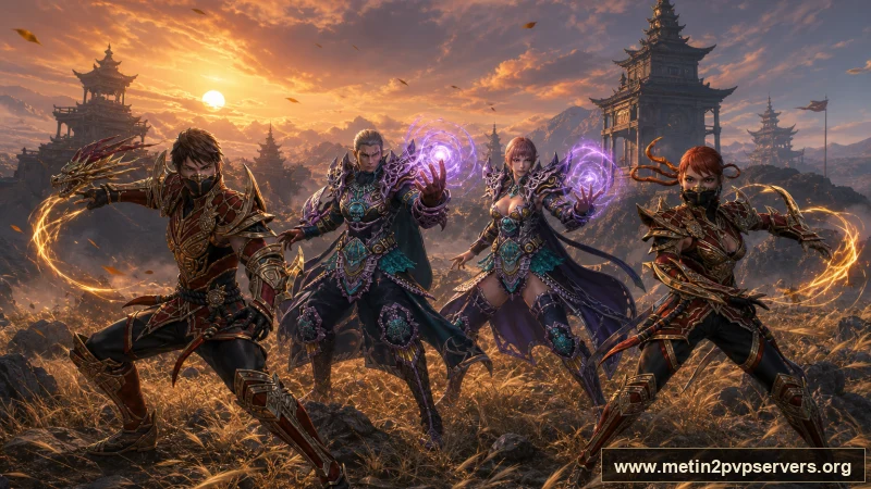 Altın bozkırda ninja ve sura Metin2 akıncıları için sinematik Metin2 wallpaper