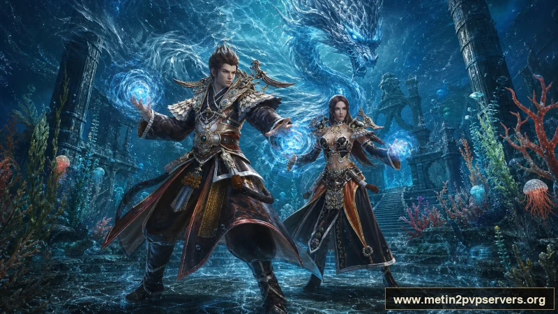 Batık tapınakta ejderha büyüsü yapan Metin2 şamanları için sinematik Metin2 wallpaper