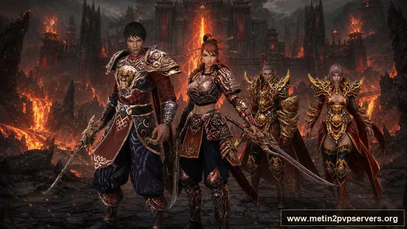 Volkan kalesinde ninja ve sura Metin2 akıncıları için sinematik Metin2 wallpaper